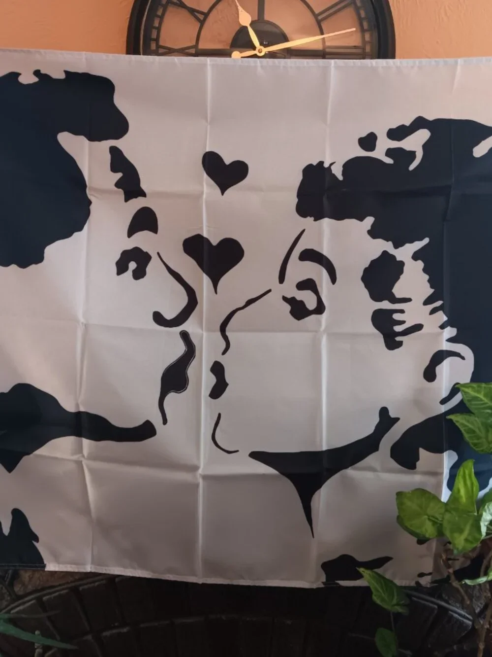 Lucy Desi 3x5 Flag Black & White Silhouette